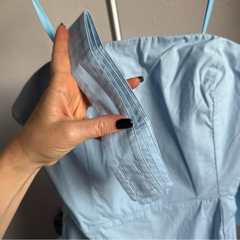 NWT Anthropologie Maeve Strapless Ruffle Mini Dress Sz MP - Picture 10 of 13